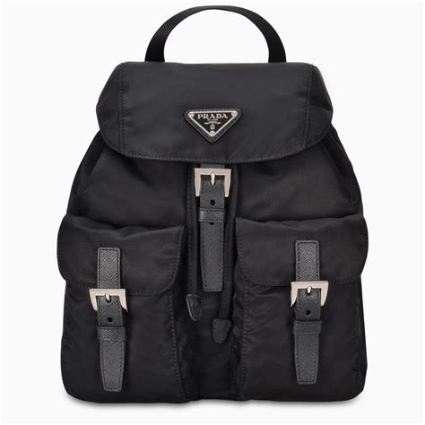 prada backpack used|pre owned Prada nylon bag.